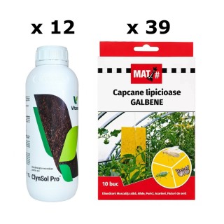 SMART-MIX 204 - CLYNSOL PRO 1 L (x 12 buc) + Capcane lipicioase galbene MAT (x 39 seturi)