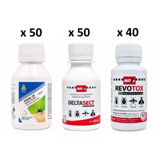 Pachet SMART-MIX 475 - Insecticid FOVAL - 100 ml (x 50) + Insecticid DELTASECT - 100 ml (x 50) + Insecticid REVOTOX - 100 ml (x