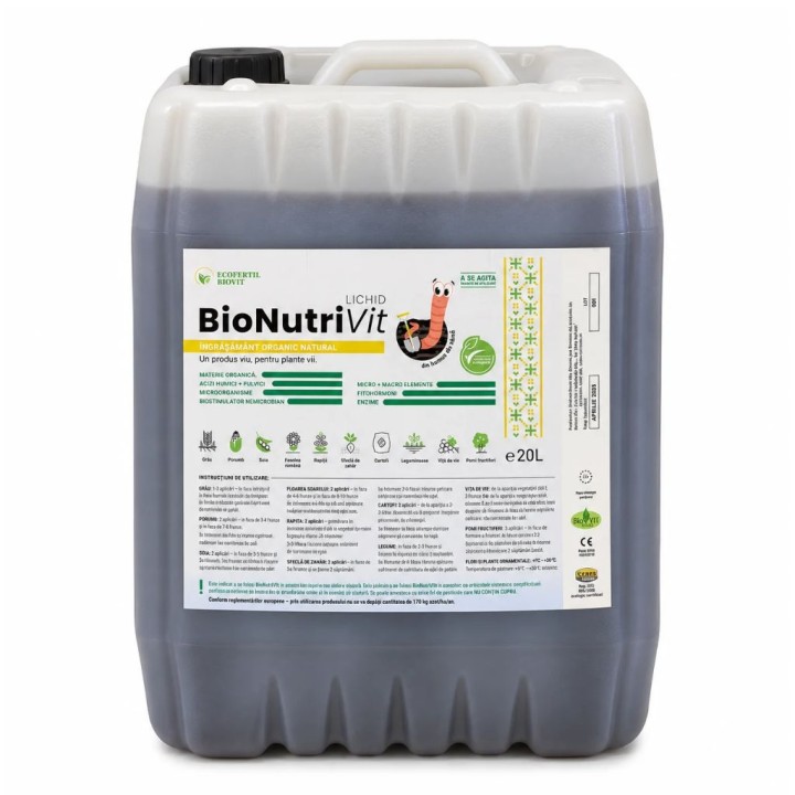 Ingrasamant organic natural BIONUTRIVIT - 20 Litri, Ecofertil Biovit