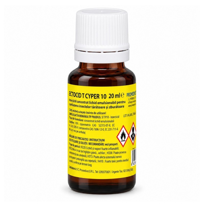 Insecticid ECTOCID® T Cyper 10, Promedivet | Concentrat 20 ml