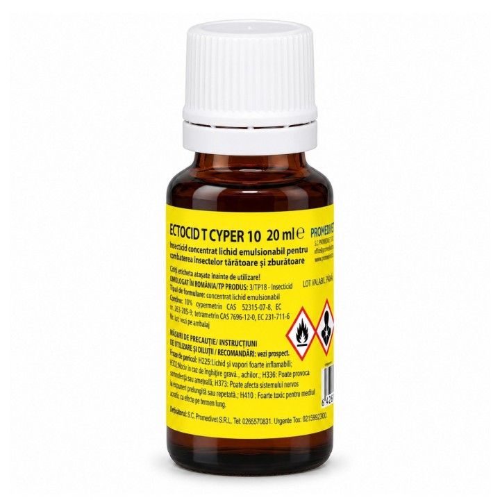 Insecticid ECTOCID® T Cyper 10, Promedivet | Concentrat 20 ml