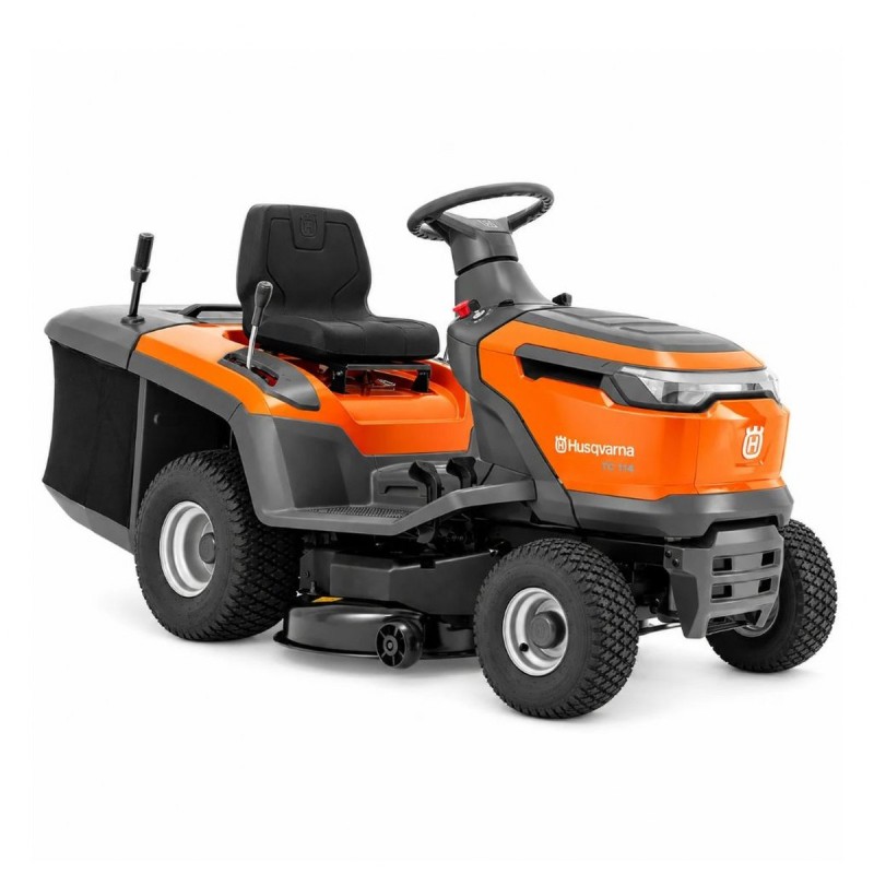 Tractor de tuns gazon Husqvarna TC 114, Motor benzină 452 cm³, Lățime de tăiere 95 cm, Transmisie hidrostatică, Colector 250 L