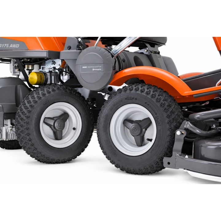 Tractor de tuns gazon Husqvarna Rider R 214TC, Motor bicilindric 586 cm³, Masă Combi 94 cm inclusă, Transmisie hidrostatică