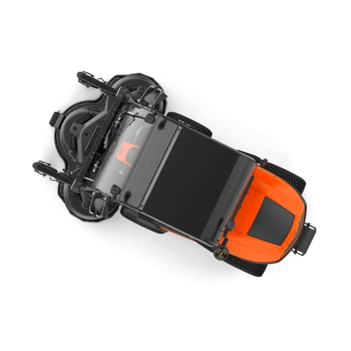Tractor de tuns gazon profesional Husqvarna P 525DX cu cabină, Motor diesel Kubota 1.123 cm³, Tracțiune AWD, Fără masă de tăiere
