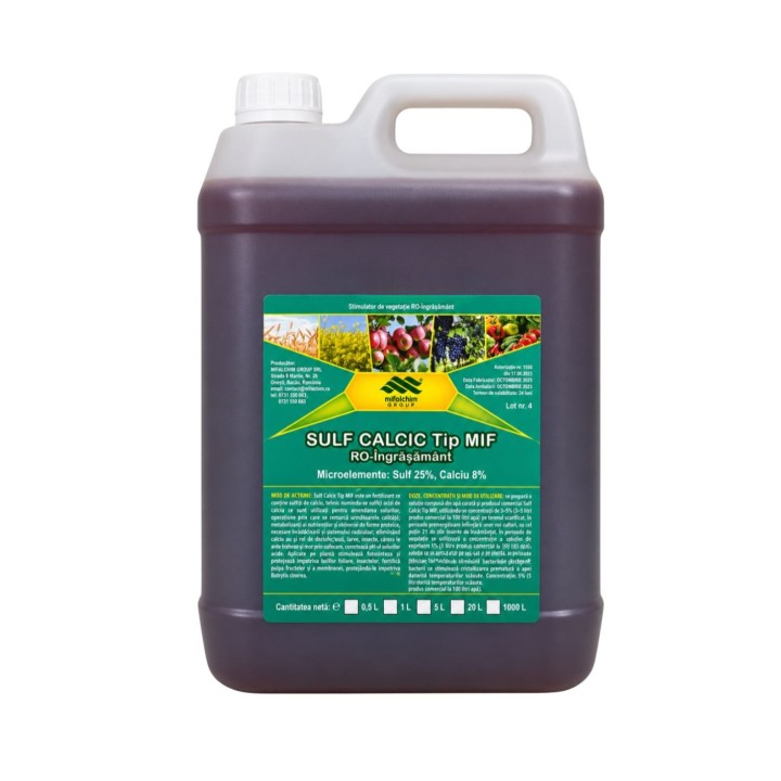 Sulf Calcic Tip MIF Mifalchim, Sulf 25% + Calciu 8%, 5 L