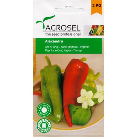 Seminte Ardei lung ALEXANDRU Agrosel - 1 g