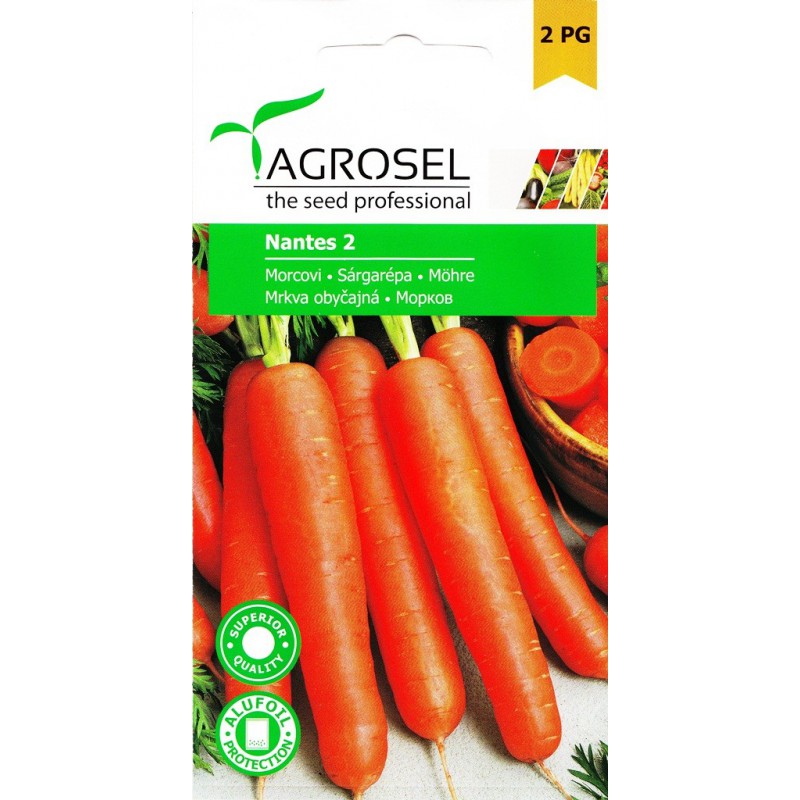 Seminte Morcovi NANTES 2 Agrosel - 5 g