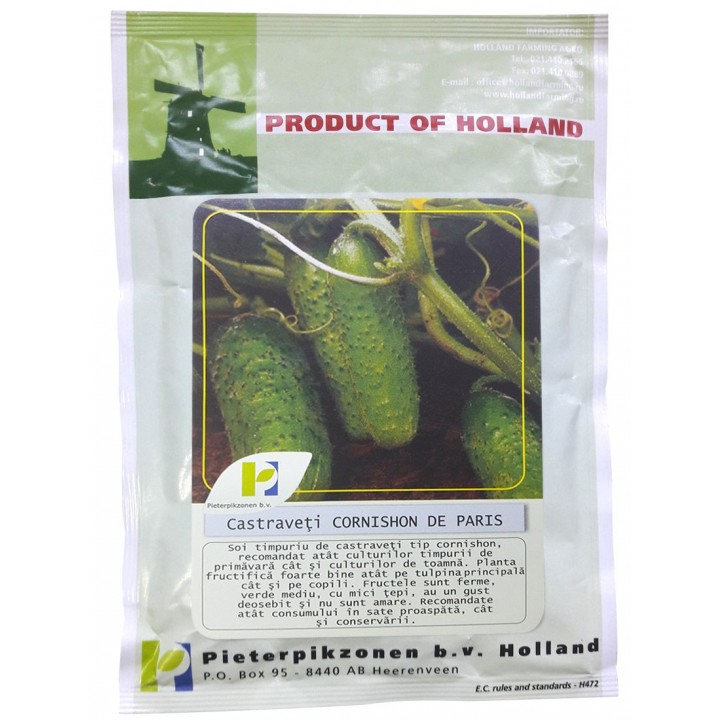 Seminte Castraveti cornichon PARIS INTERNATIONAL PPZ Olanda - 10 g Seminte Castraveti cornichon PARIS INTERNATIONAL PPZ Olanda - 10 g