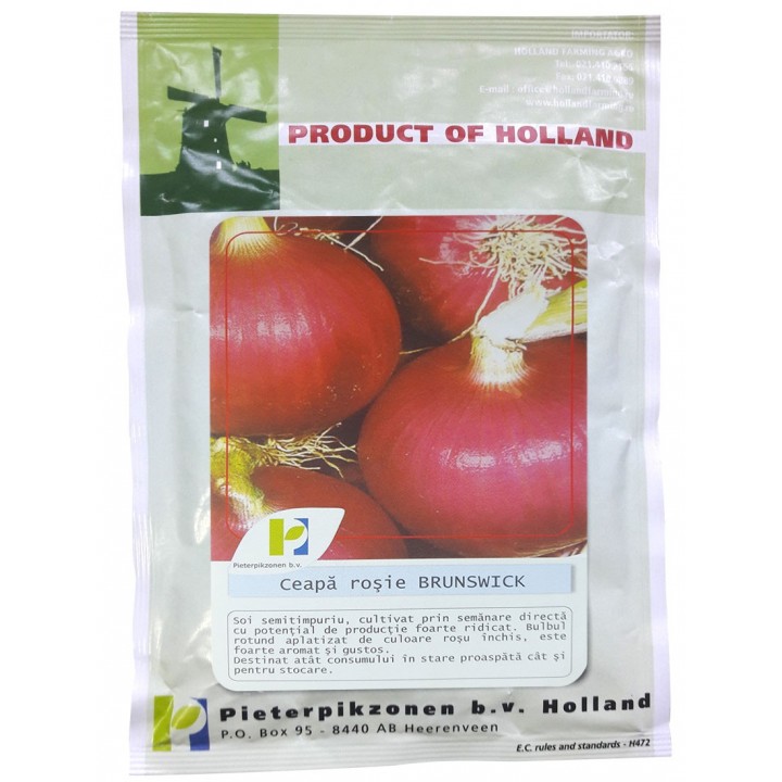 Seminte Ceapa rosie BRUNSWICK PPZ Olanda - 25 g Seminte Ceapa rosie BRUNSWICK PPZ Olanda - 25 g