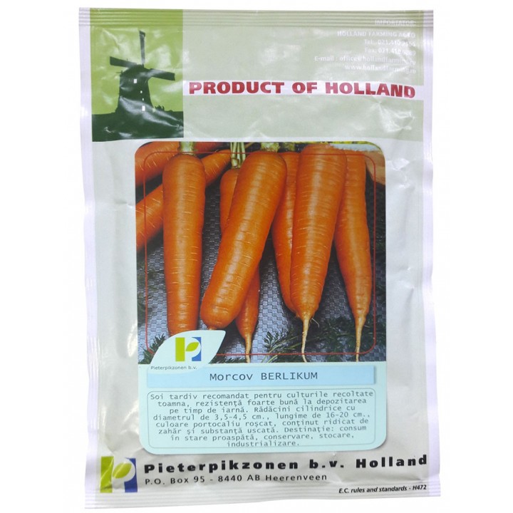 Seminte Morcov BERLIKUM PPZ Olanda - 50 g Seminte Morcov BERLIKUM PPZ Olanda - 50 g